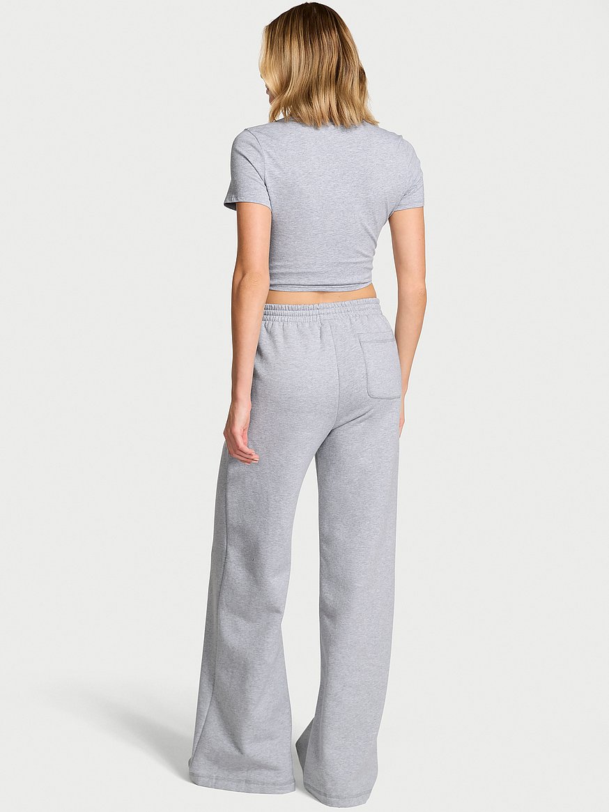 iconic fleece wide leg sweatpant iconic fleece wide leg sweatpant