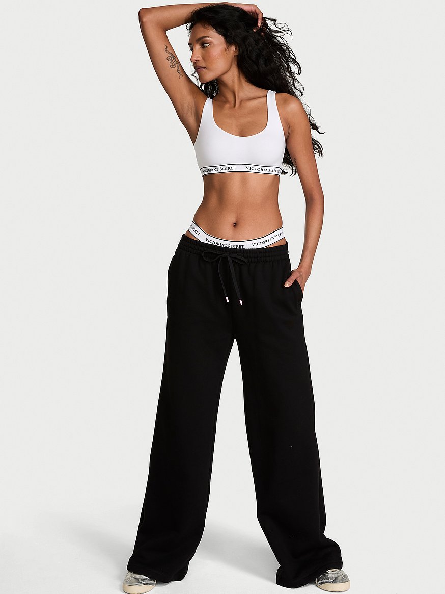 iconic fleece wide leg sweatpant iconic fleece wide leg sweatpant