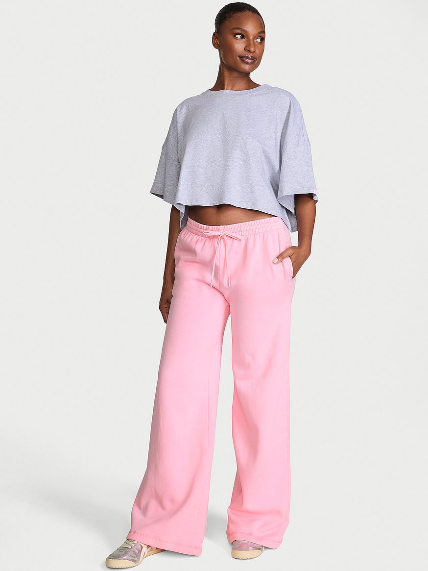 iconic fleece wide leg sweatpant iconic fleece wide leg sweatpant