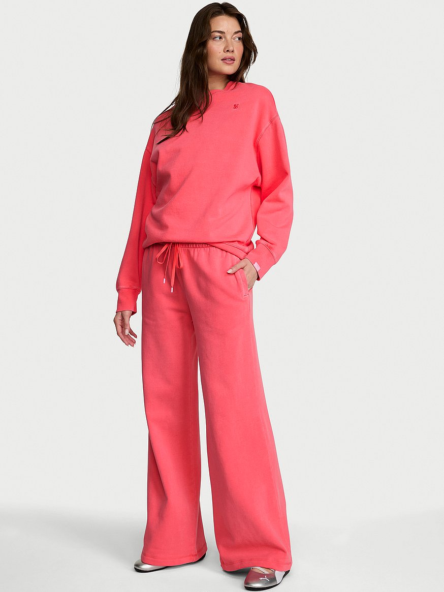 iconic fleece wide leg sweatpant iconic fleece wide leg sweatpant