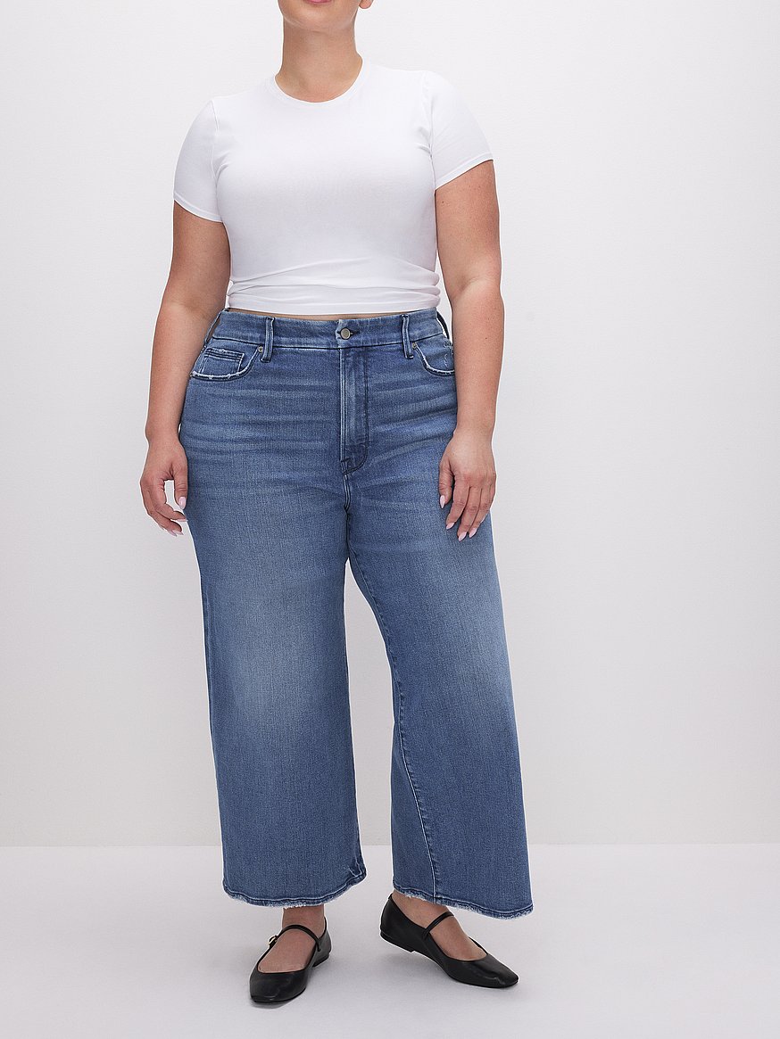 good waist cropped palazzo jeans good waist cropped palazzo jeans