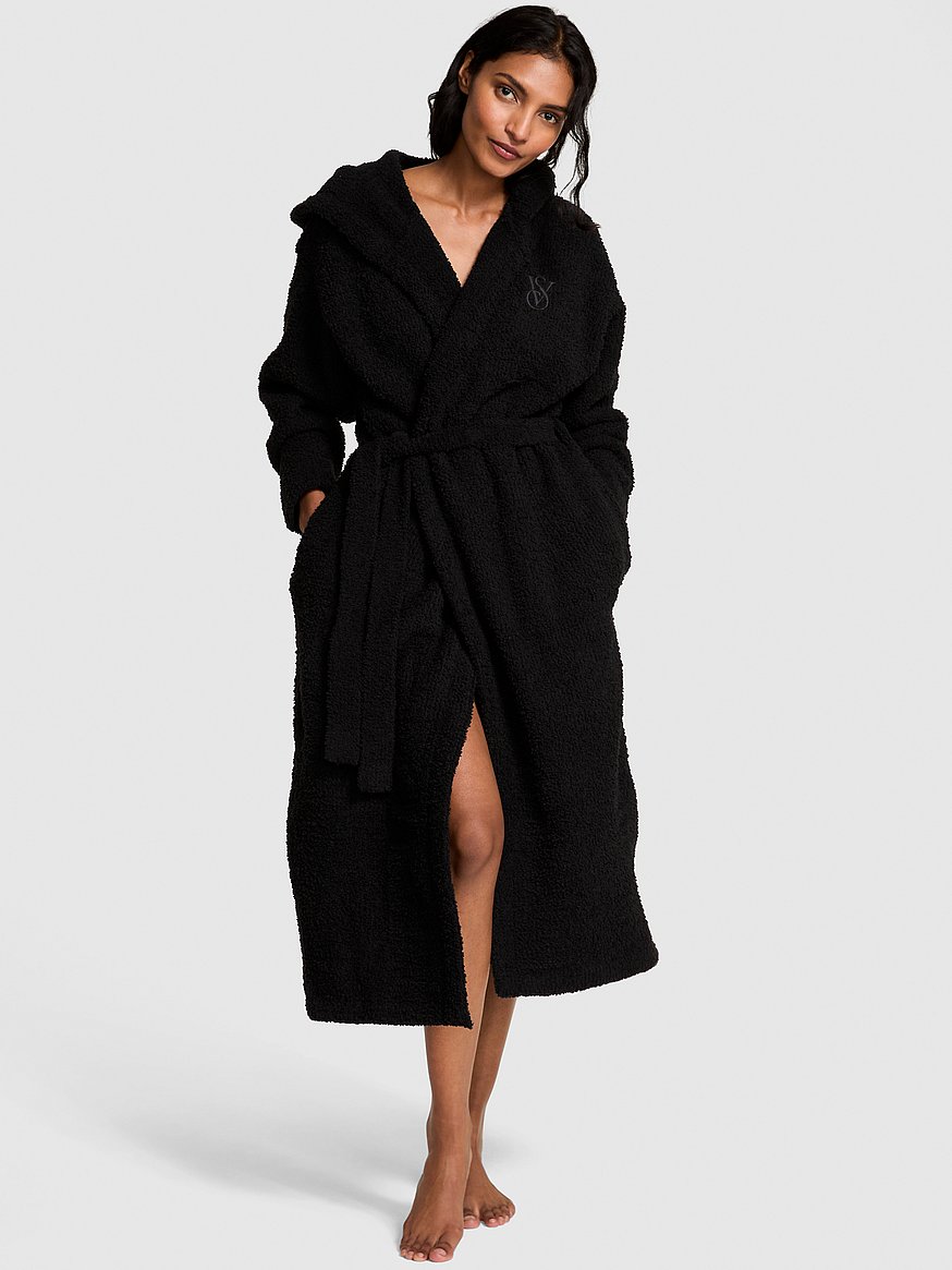 cozy chenille hooded long robe cozy chenille hooded long robe
