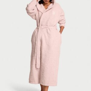 cozy chenille hooded long robe