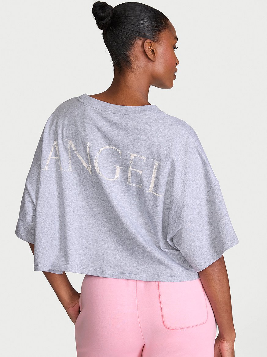 100% cotton oversized crop tee 100% cotton oversized crop tee