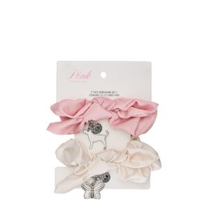 2 pack charm scrunchie set