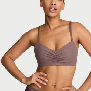 Home vsx elevate™ rib ruched sports bra