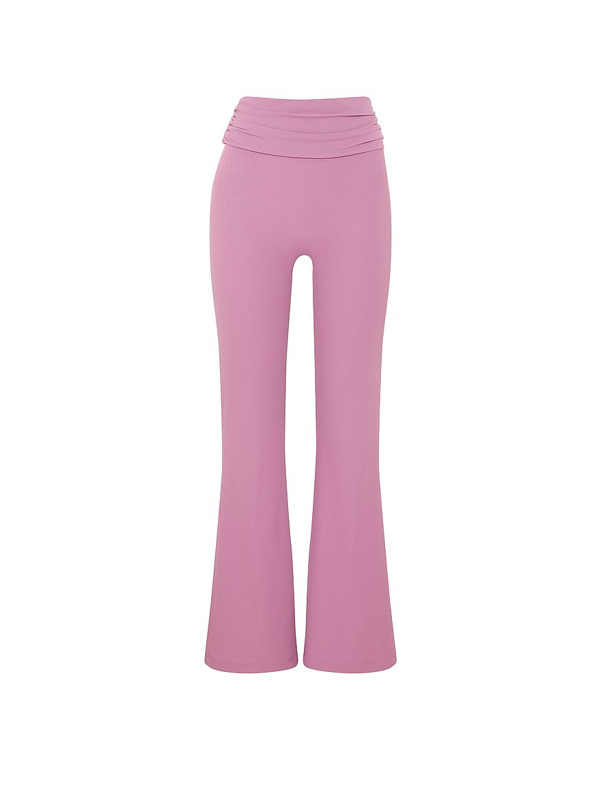 vsx elevate™ rib ruched foldover flare legging vsx elevate™ rib ruched foldover flare legging