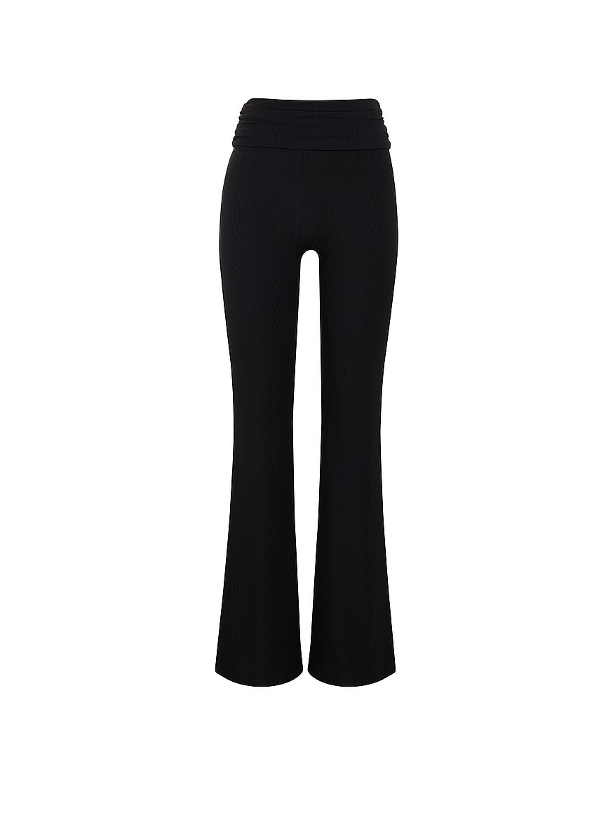 vsx elevate™ rib ruched foldover flare legging vsx elevate™ rib ruched foldover flare legging