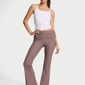 vsx elevate™ rib ruched foldover flare legging