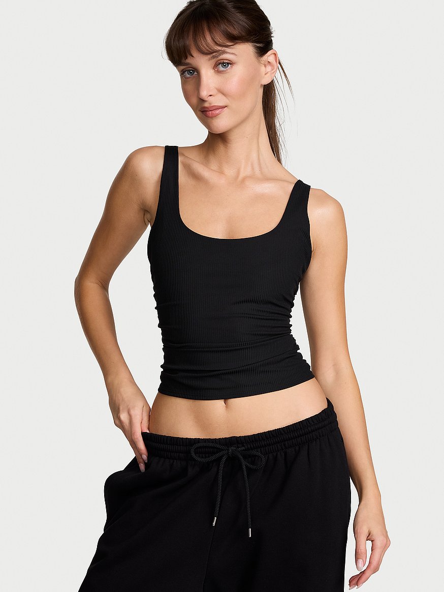 vsx elevate™ rib ruched tank top vsx elevate™ rib ruched tank top