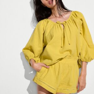 beachwear cotton gauze shorts