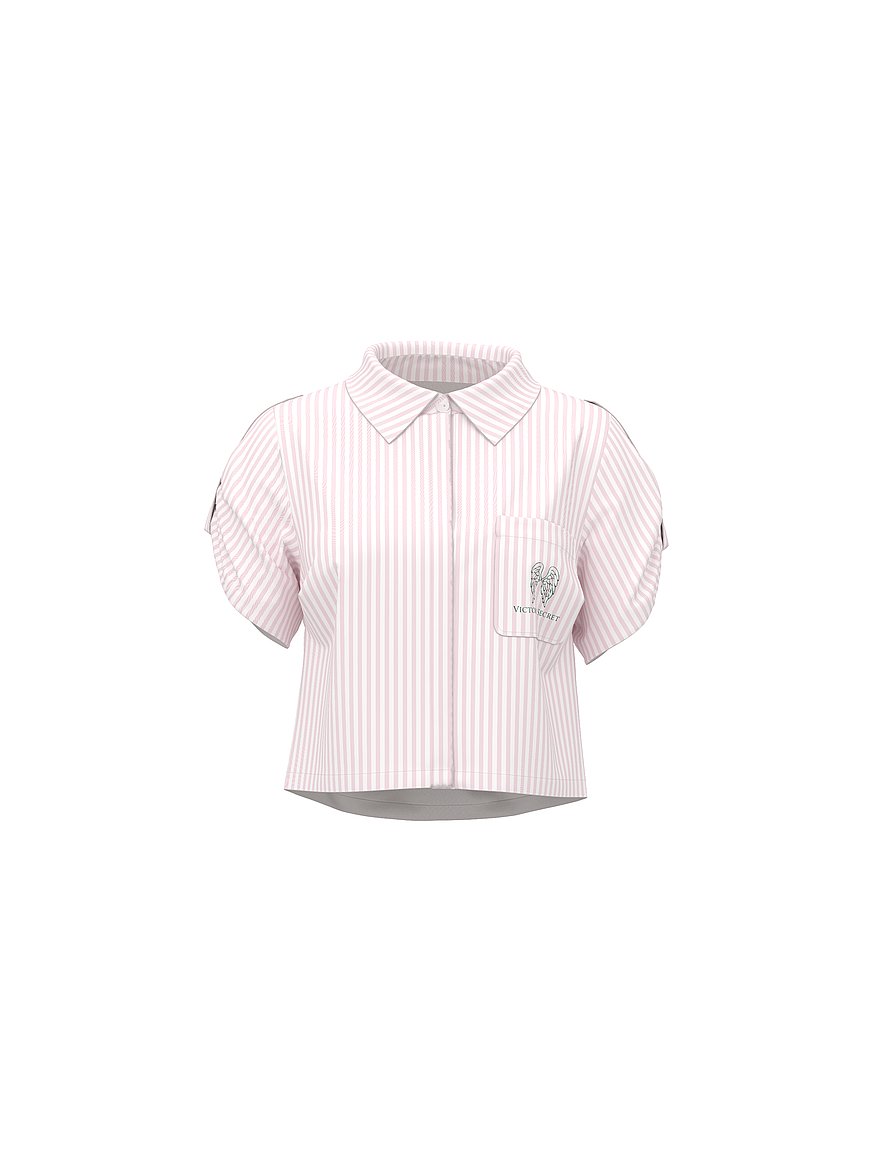 beachwear heritage stripe linen boxy short sleeve top beachwear heritage stripe linen boxy short sleeve top