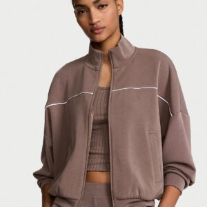 featherweight knit full zip track jacket