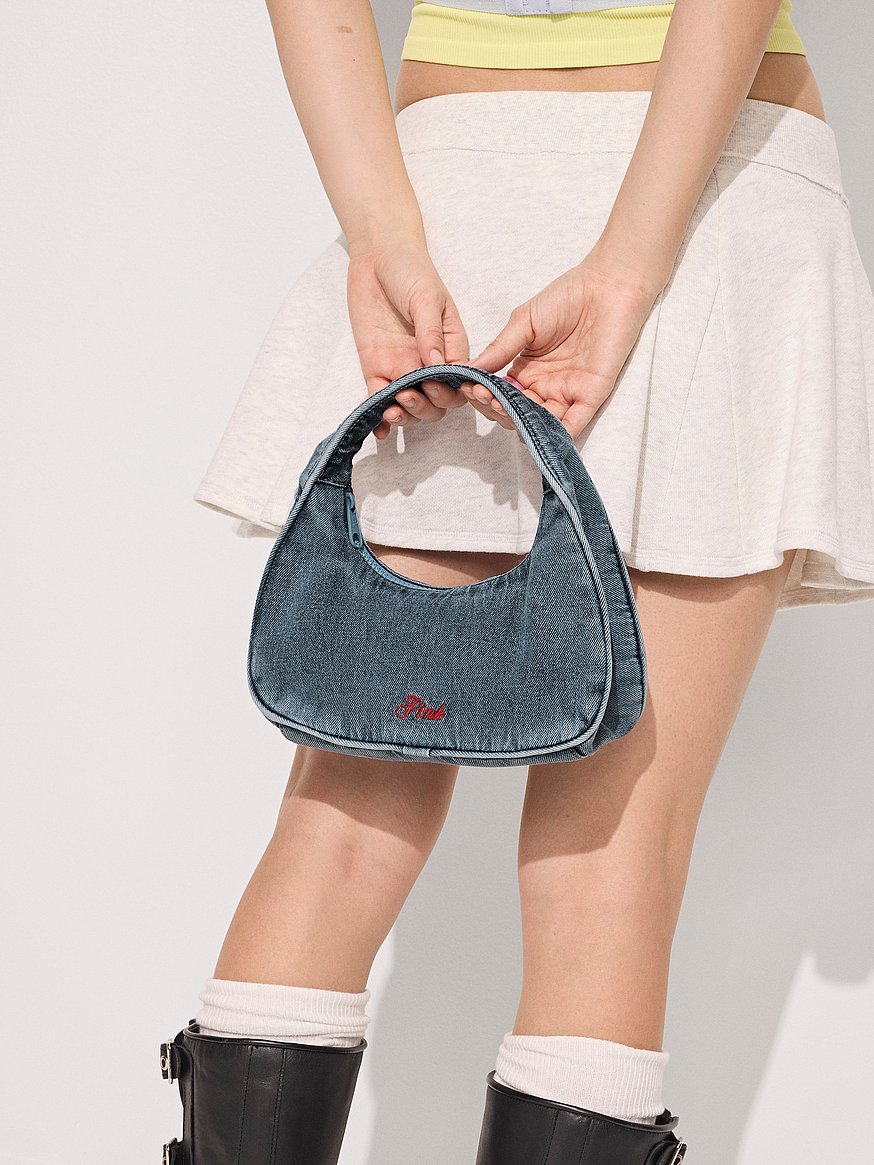 denim mini hobo bag denim mini hobo bag