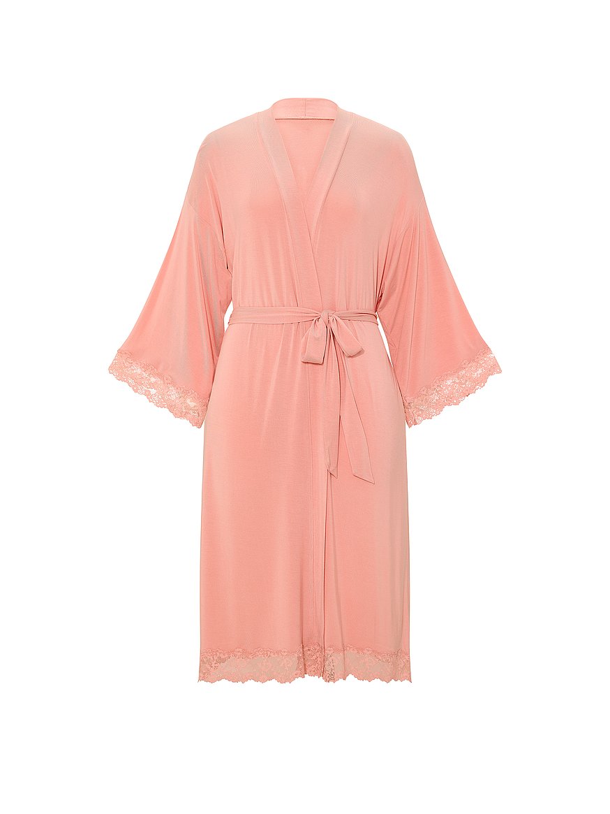 sosoft™ modal lace trim robe sosoft™ modal lace trim robe