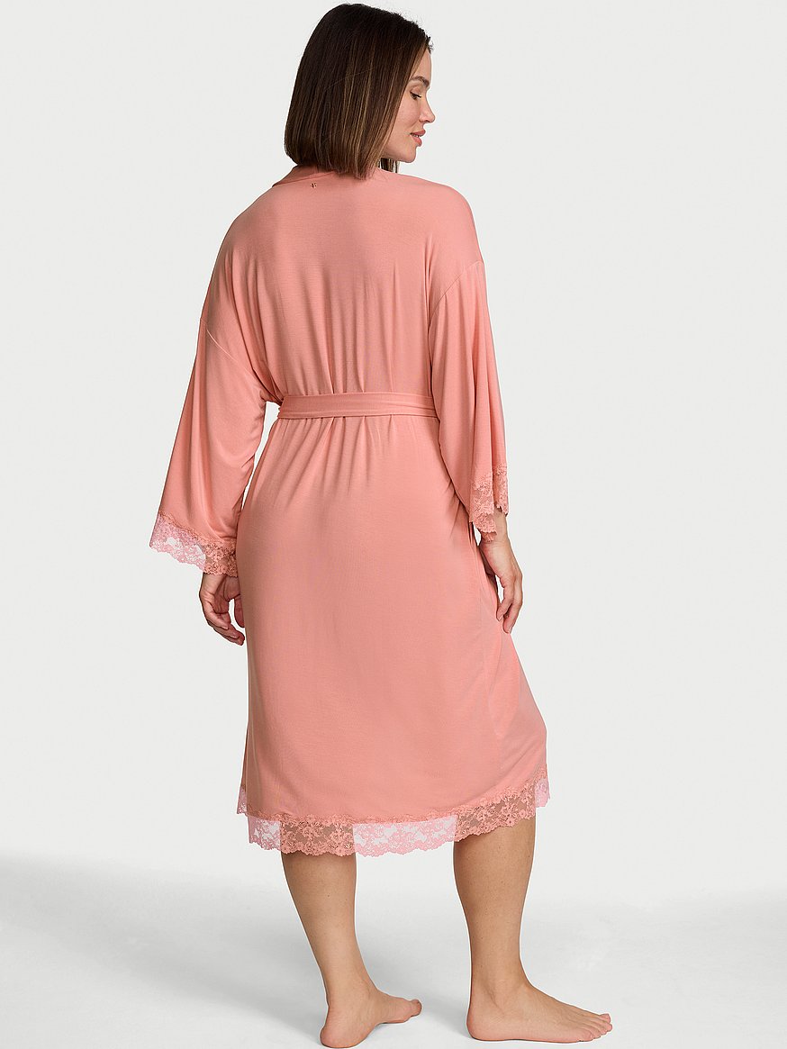 sosoft™ modal lace trim robe sosoft™ modal lace trim robe