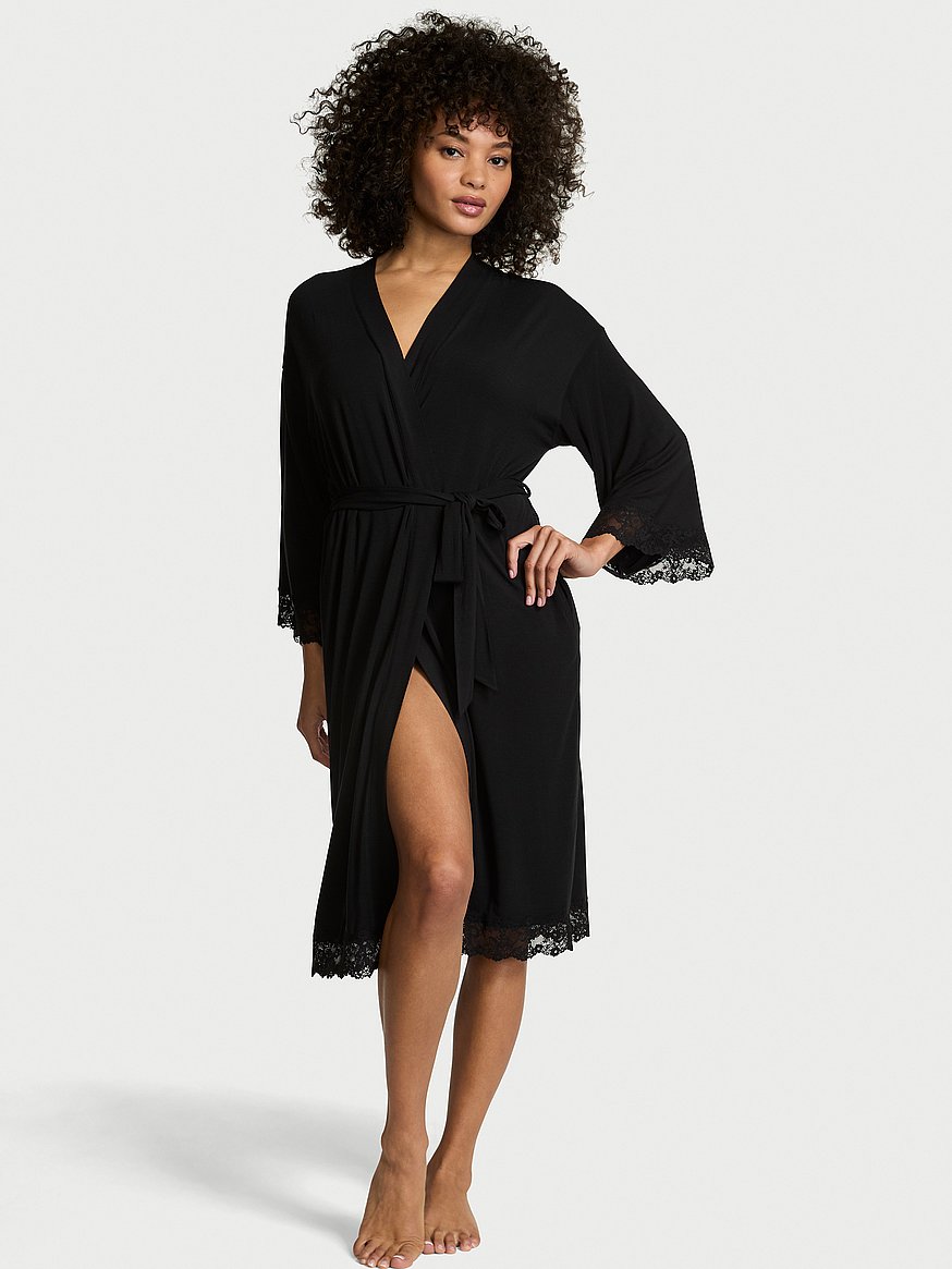 sosoft™ modal lace trim robe sosoft™ modal lace trim robe
