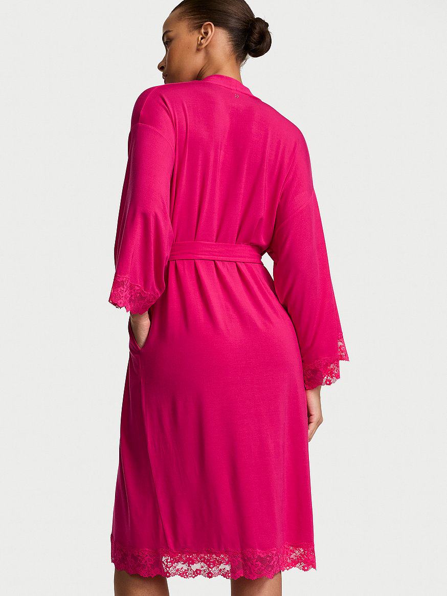 sosoft™ modal lace trim robe sosoft™ modal lace trim robe
