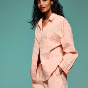 Витрина heritage cotton long sleeve short pajama set
