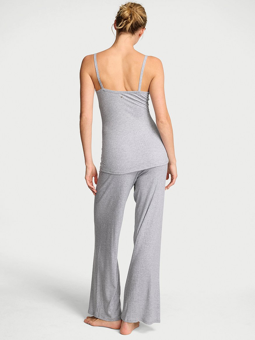 sosoft™ modal wide rib button front cami & pants set sosoft™ modal wide rib button front cami & pants set