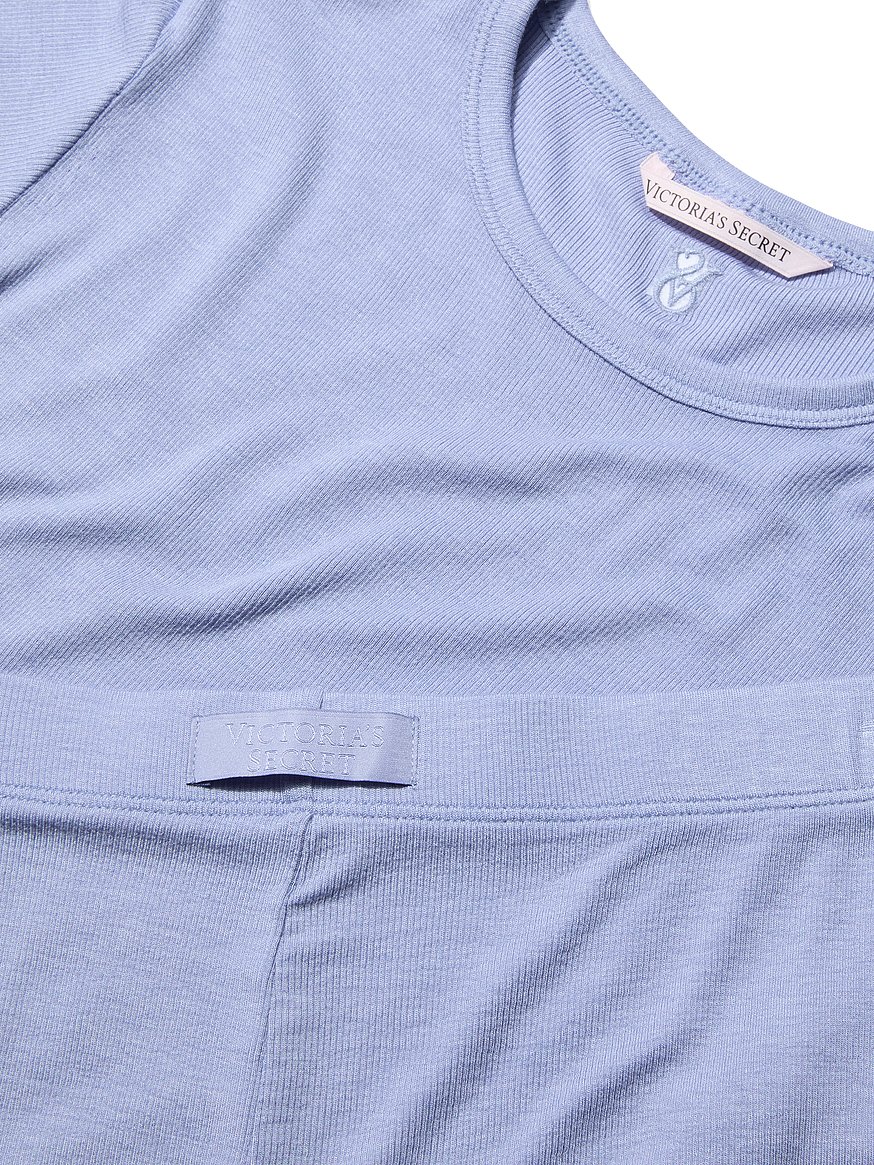 sosoft™ modal ribbed tee & shortie set sosoft™ modal ribbed tee & shortie set