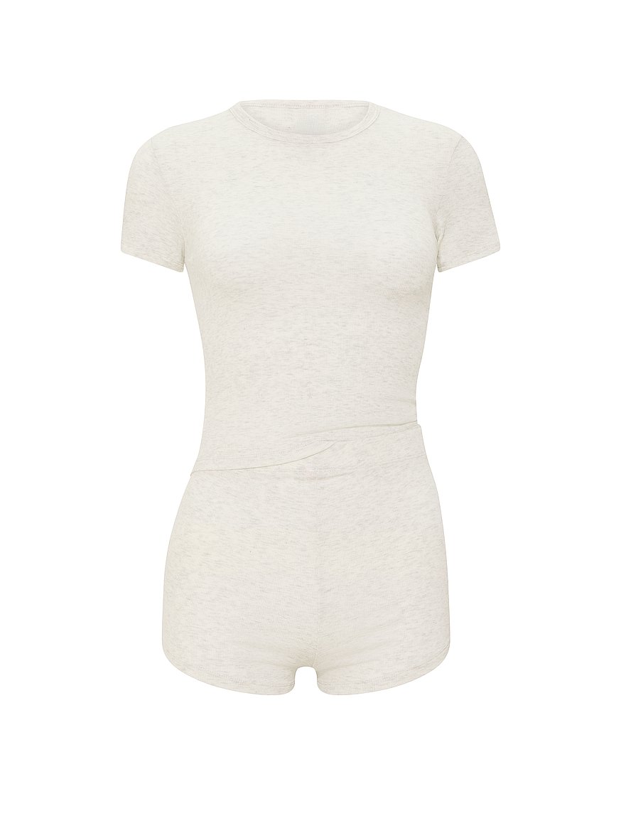 sosoft™ modal ribbed tee & shortie set sosoft™ modal ribbed tee & shortie set