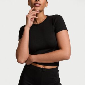 sosoft™ modal ribbed tee & shortie set