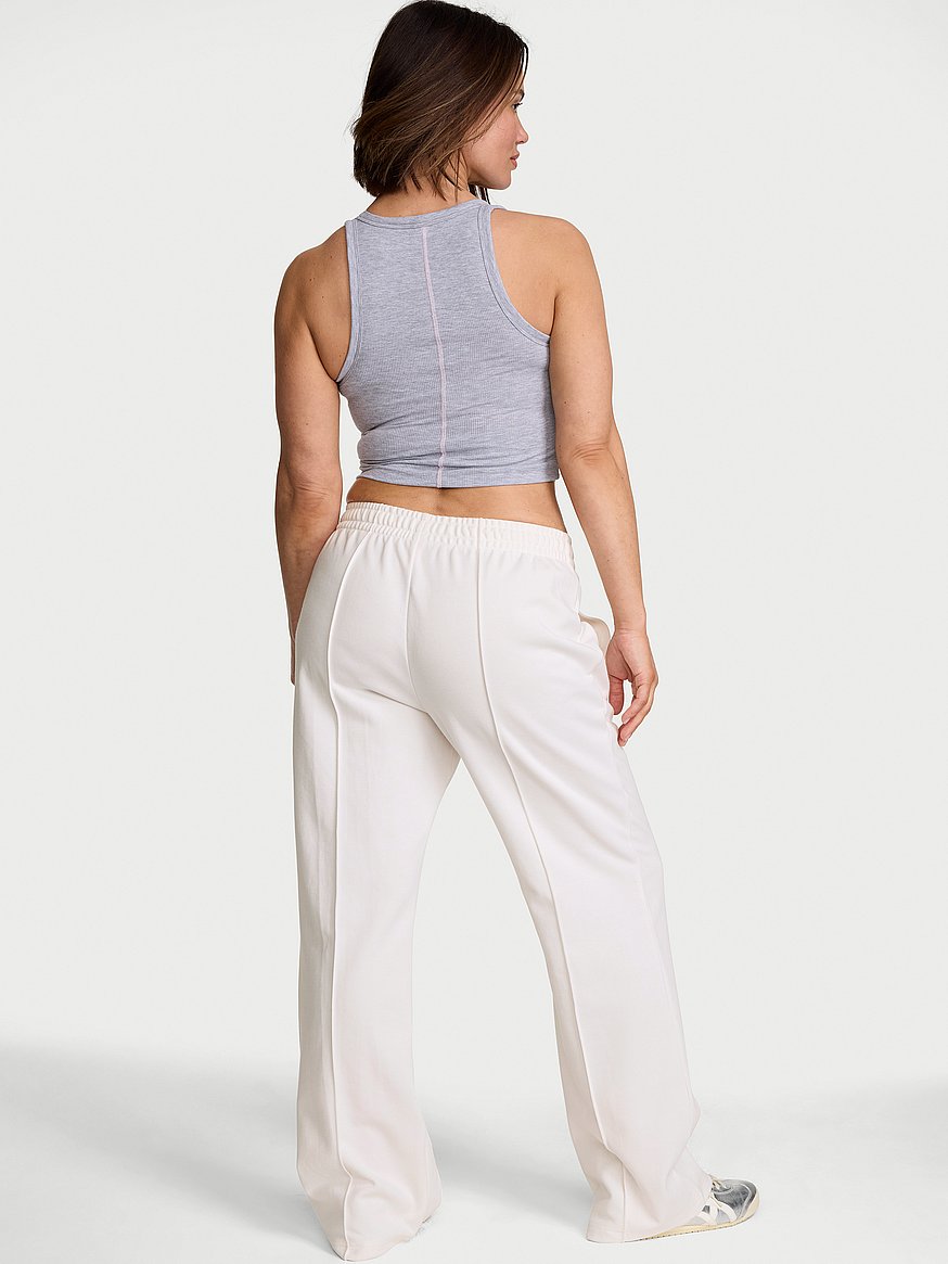 bridal pique knit flare track pant bridal pique knit flare track pant