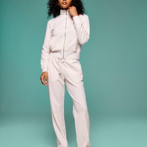 bridal pique knit flare track pant