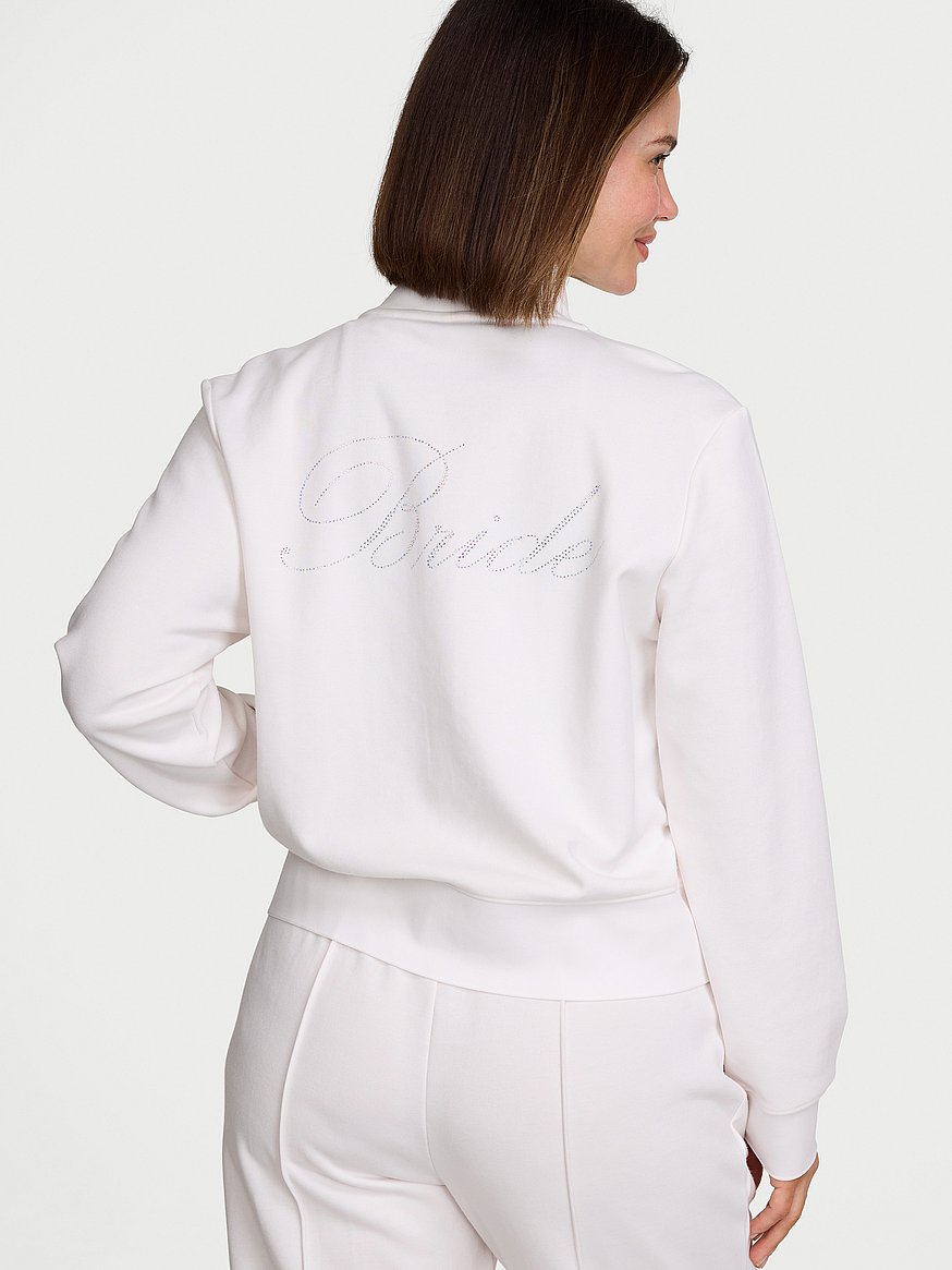 bridal pique knit track jacket bridal pique knit track jacket