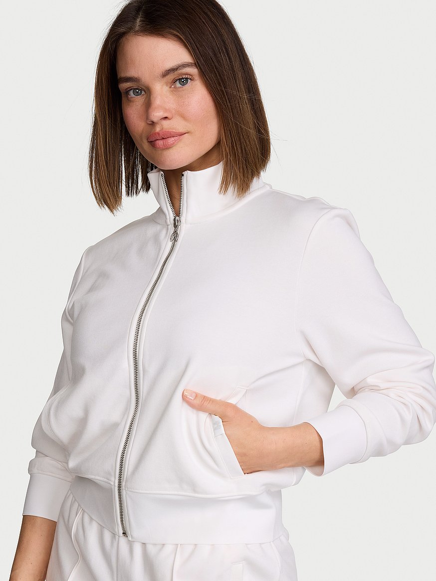 bridal pique knit track jacket bridal pique knit track jacket