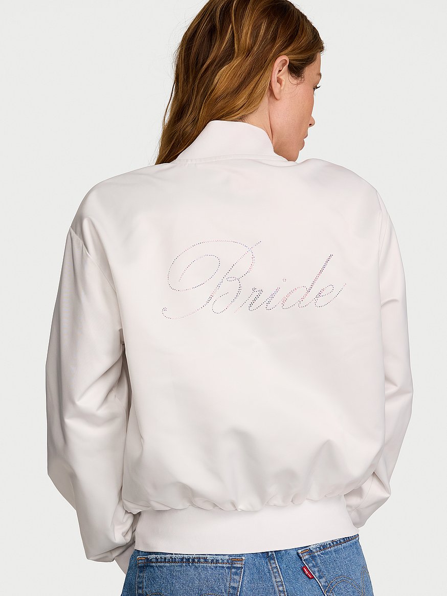 bridal satin shine baseball jacket bridal satin shine baseball jacket