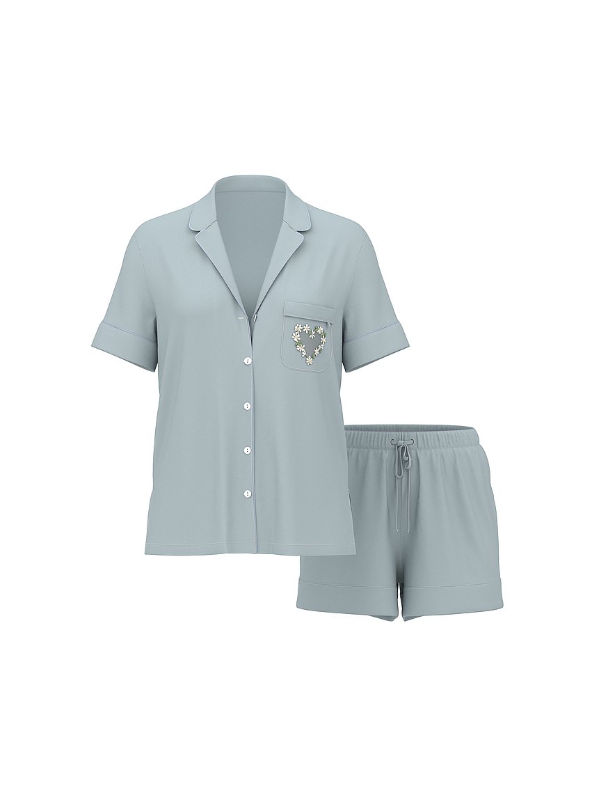 sosoft™ modal daisy short pajama set sosoft™ modal daisy short pajama set