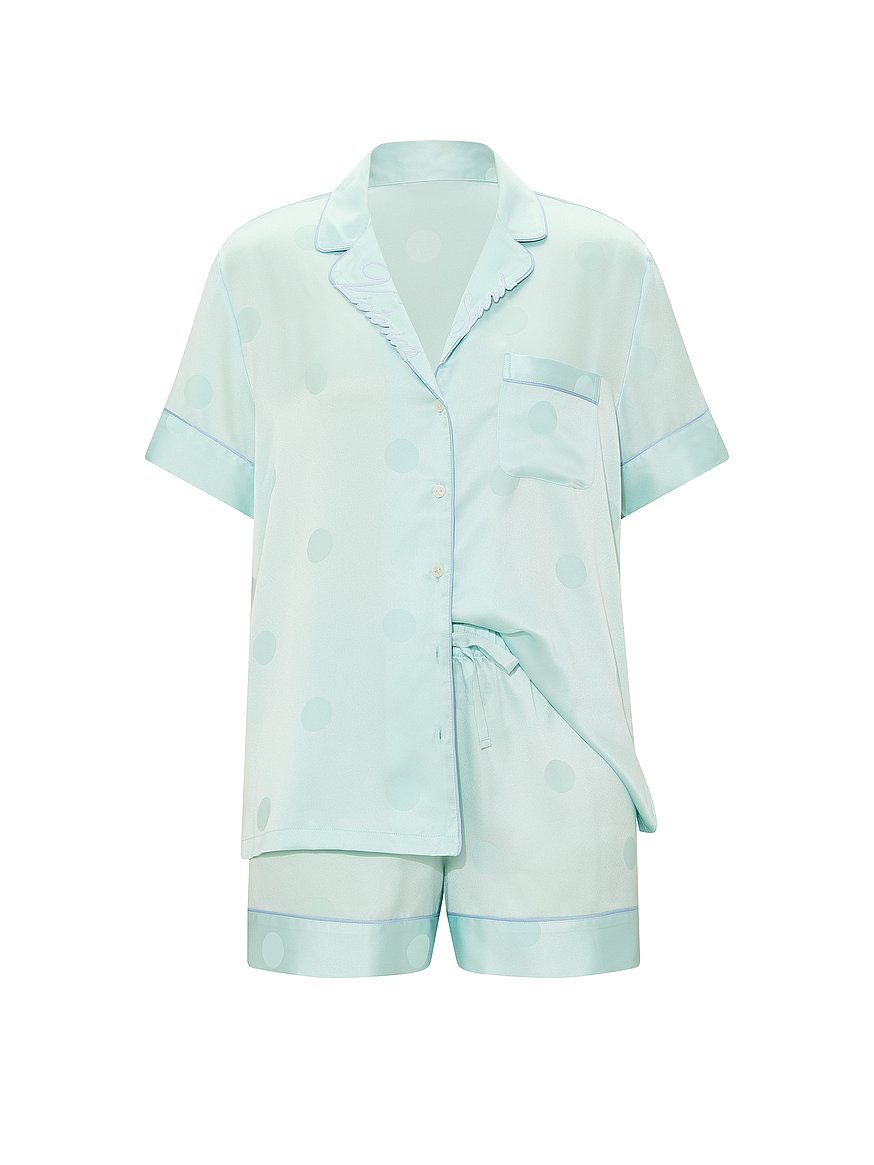 signature satin short pajama set signature satin short pajama set