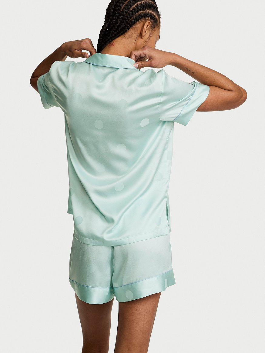 signature satin short pajama set signature satin short pajama set