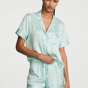signature satin short pajama set
