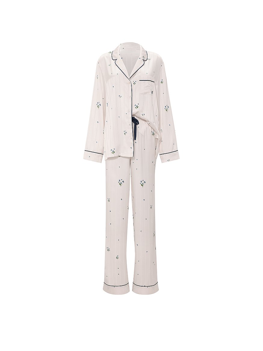 signature satin long pajama set signature satin long pajama set