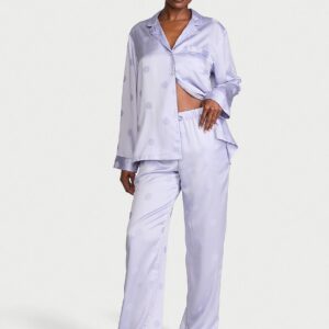 Витрина signature satin long pajama set