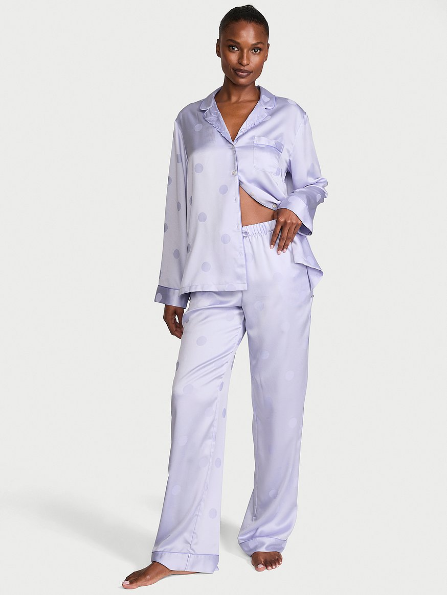 signature satin long pajama set signature satin long pajama set