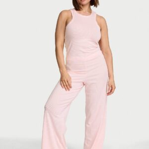 cotton shadow stripe tank & pants set