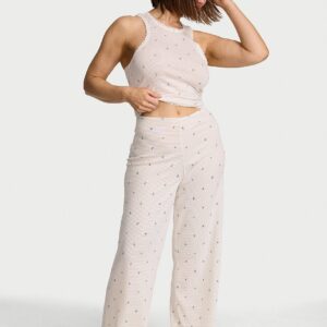 cotton shadow stripe tank & pants set