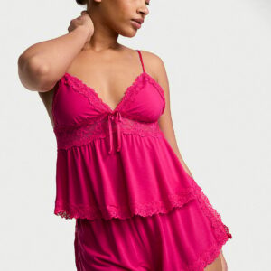 Витрина sosoft™ modal lace trim cami & shorts set