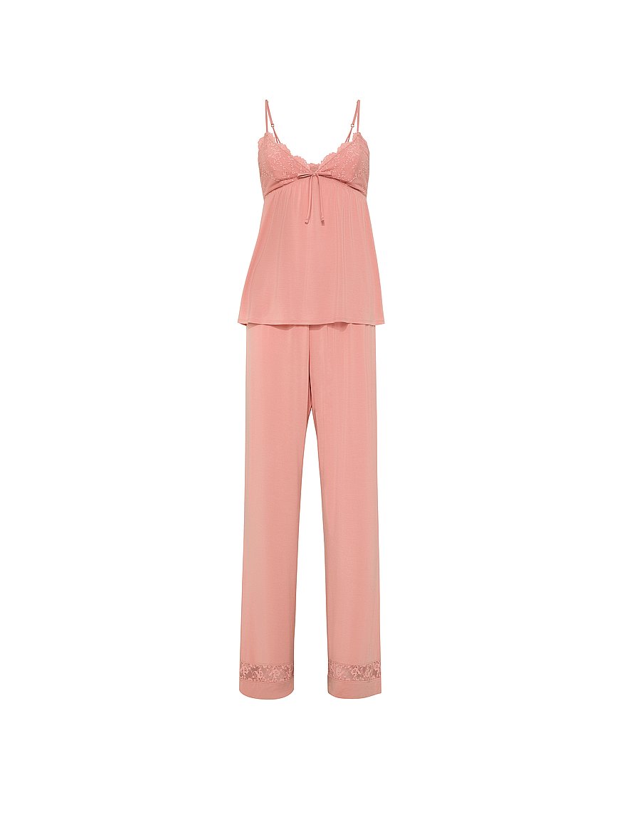sosoft™ modal lace trim cami & pants set sosoft™ modal lace trim cami & pants set