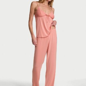 Витрина sosoft™ modal lace trim cami & pants set