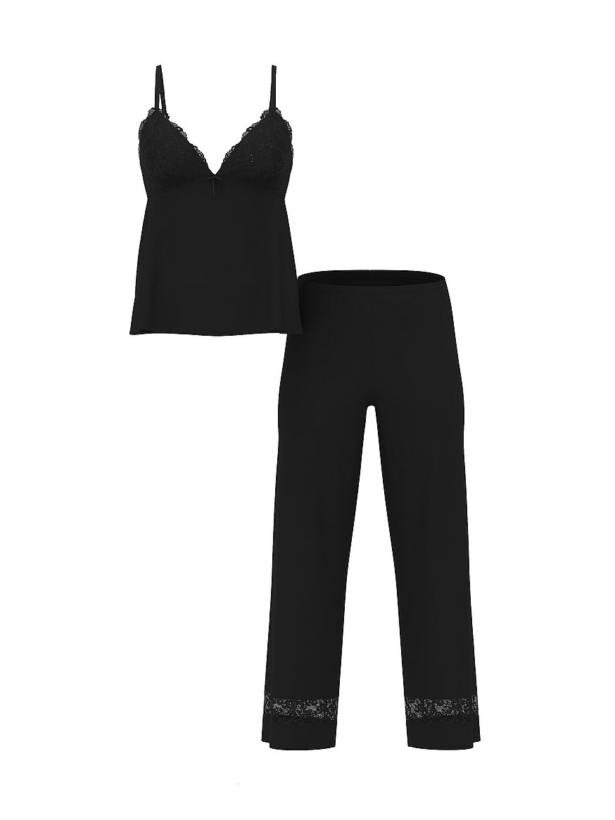 sosoft™ modal lace trim cami & pants set sosoft™ modal lace trim cami & pants set