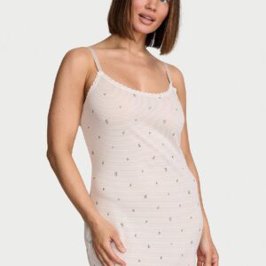 cotton shadow stripe slip dress
