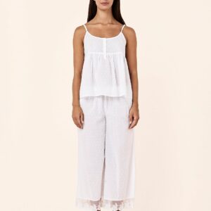 Home swiss dot cami crop pj