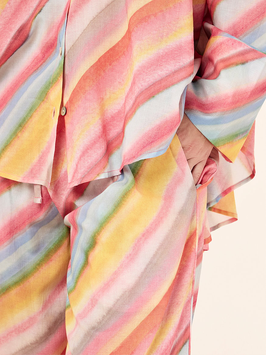 sophie stripe full length cotton pj set sophie stripe full length cotton pj set