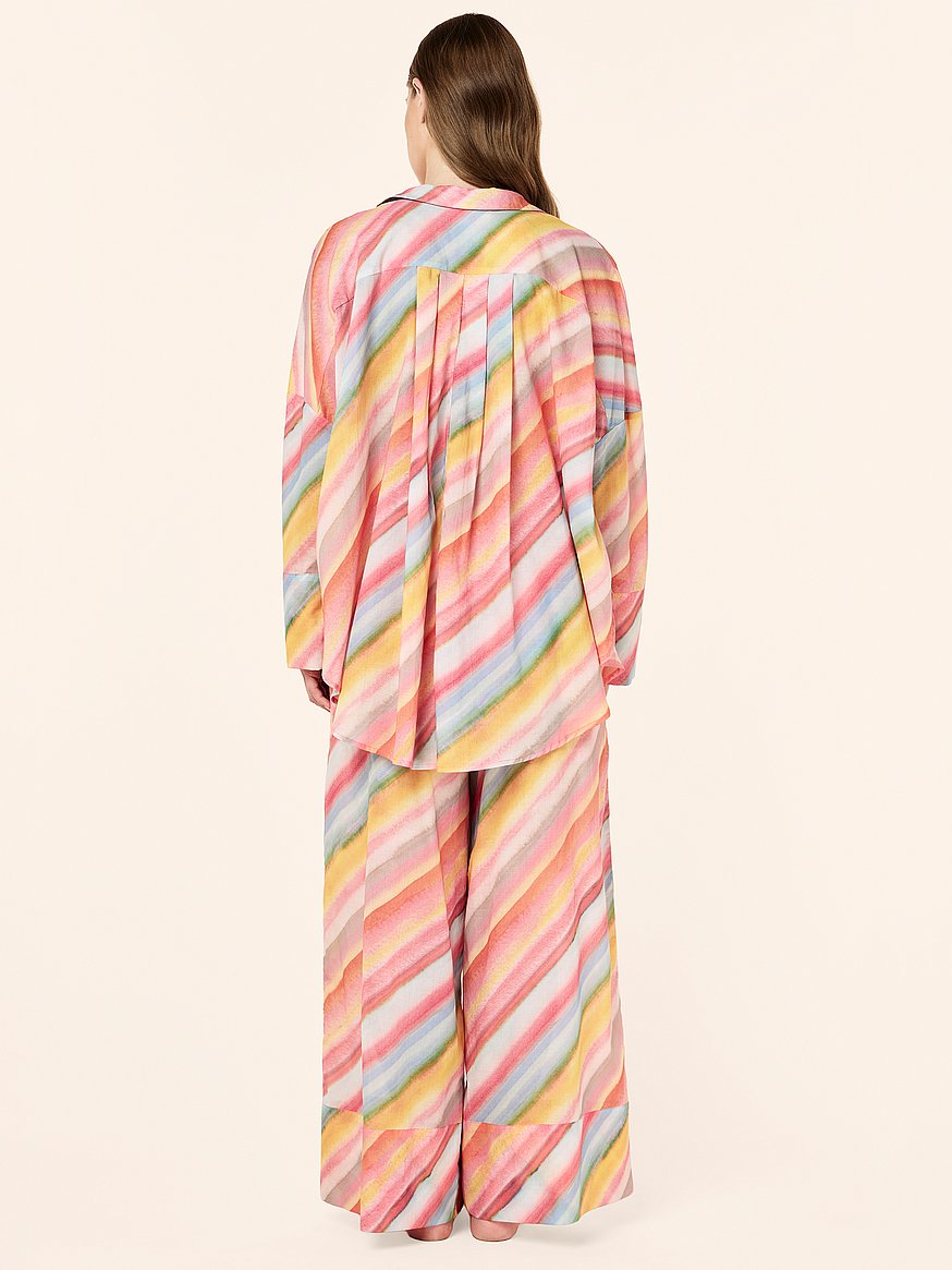 sophie stripe full length cotton pj set sophie stripe full length cotton pj set