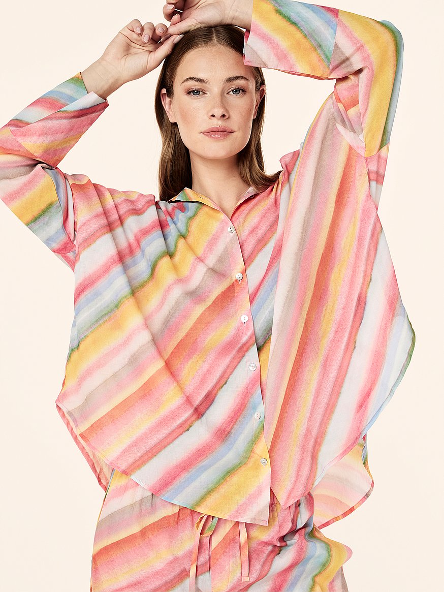 sophie stripe full length cotton pj set sophie stripe full length cotton pj set